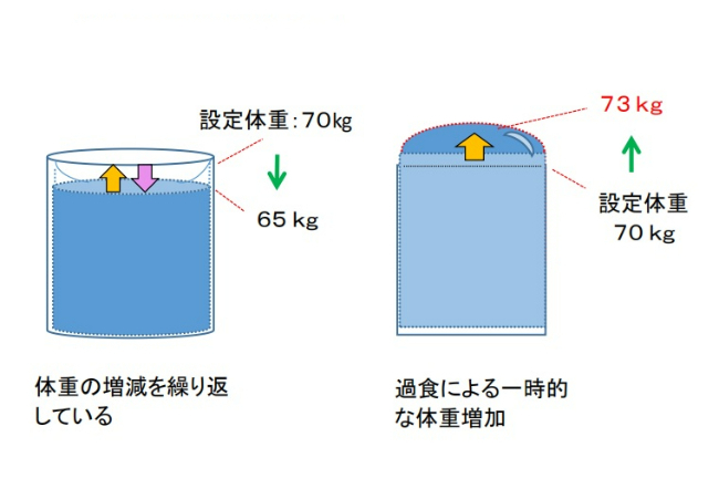 設定体重に変化なし